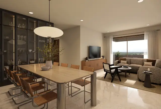 Assetz Niwa & Neo 3 BHK – living and dining area with a balcony view